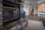 Warm up by the gas fireplace as you connect with family after a day of adventure.